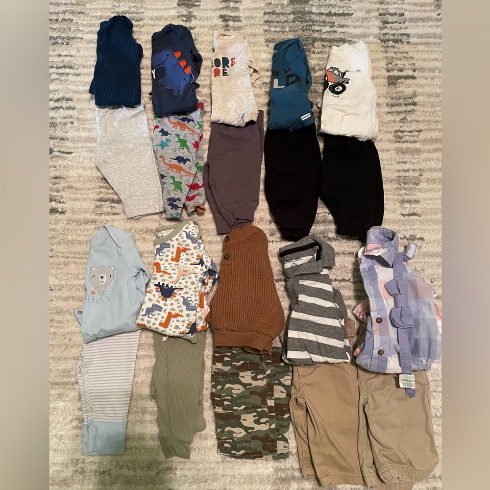 Baby Boy Size 0-3m Clothing Lot